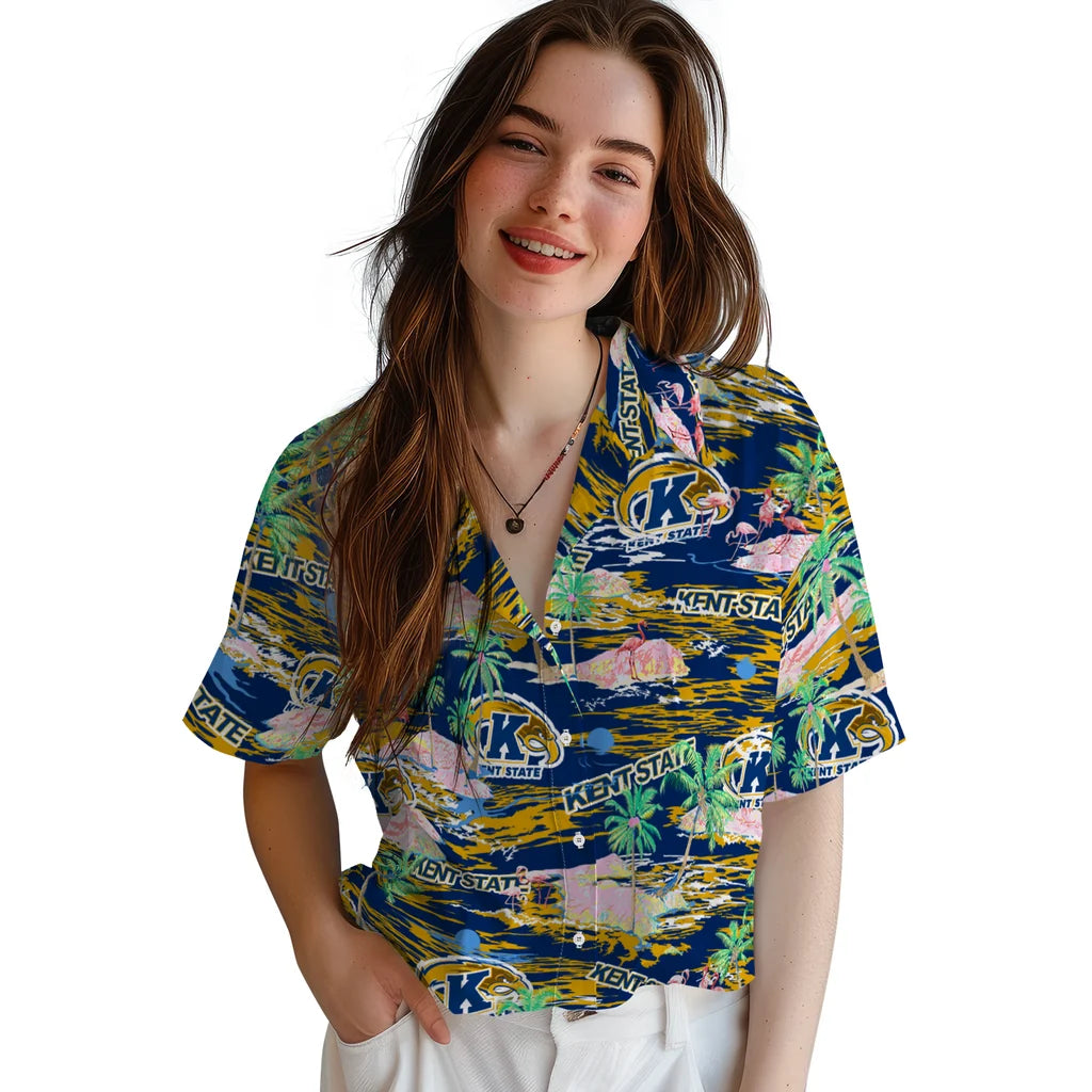 Kent State Golden Flashes Flamingo Retreat 2026 Hawaiian Shirt – Moonbestprint