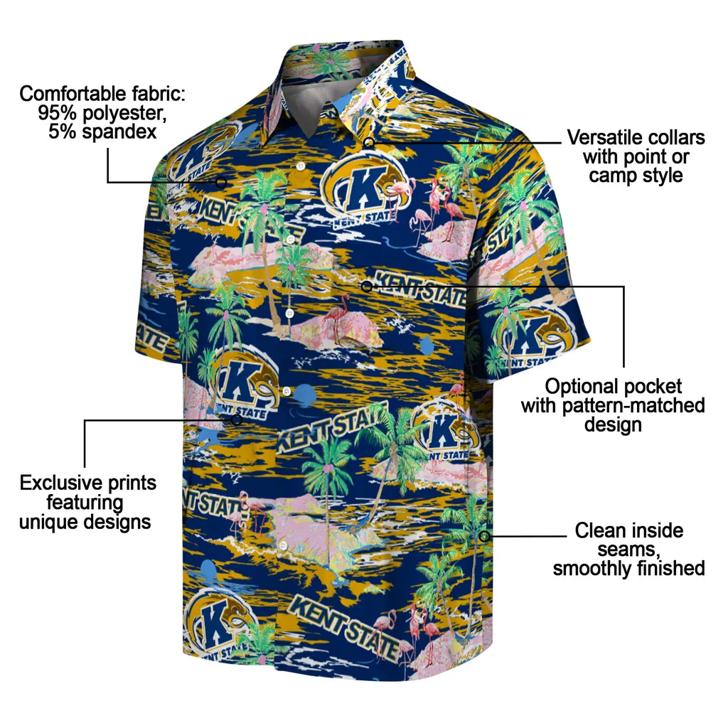 Kent State Golden Flashes Flamingo Retreat 2026 Hawaiian Shirt – Moonbestprint
