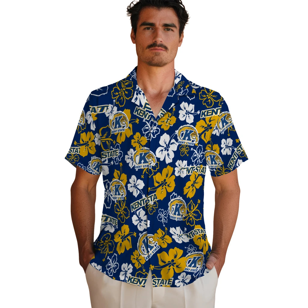Kent State Golden Flashes Hibiscus Bloom Hawaiian Shirt – Moonbestprint