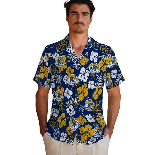 Kent State Golden Flashes Hibiscus Bloom Hawaiian Shirt – Moonbestprint
