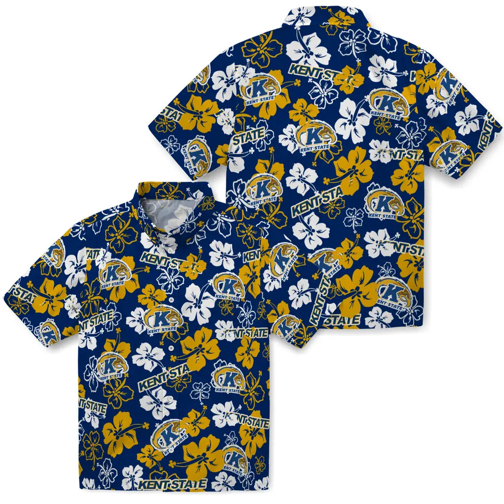 Kent State Golden Flashes Hibiscus Bloom Hawaiian Shirt – Moonbestprint