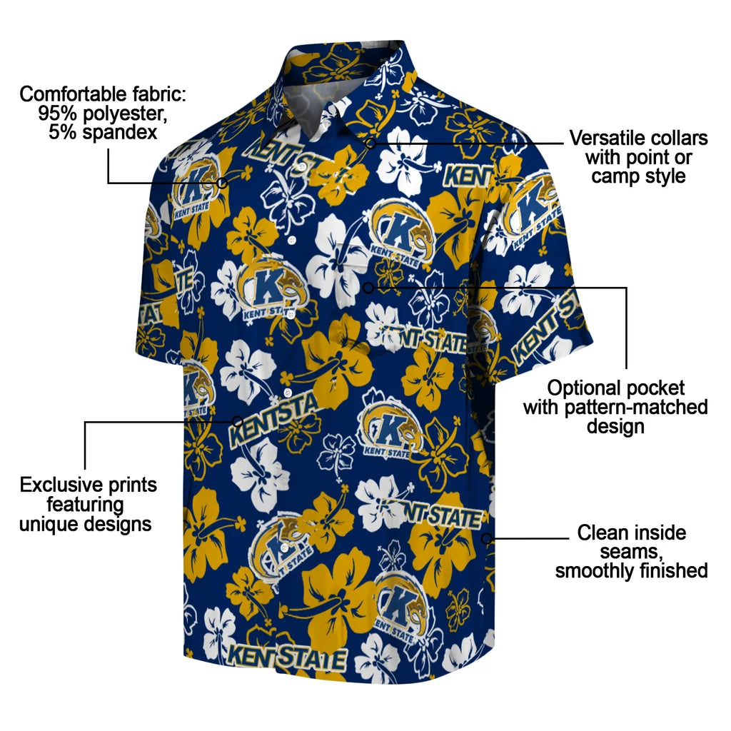 Kent State Golden Flashes Hibiscus Bloom Hawaiian Shirt – Moonbestprint
