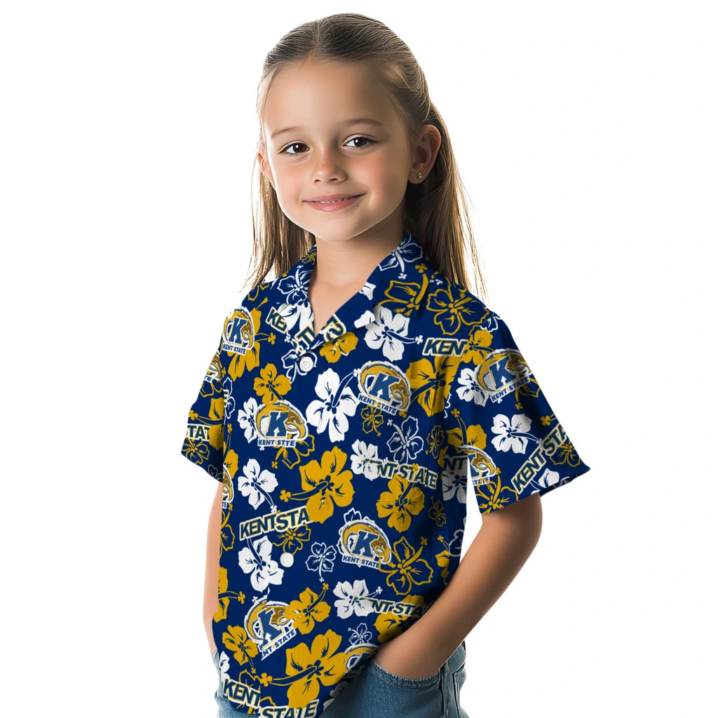 Kent State Golden Flashes Hibiscus Bloom Hawaiian Shirt – Moonbestprint
