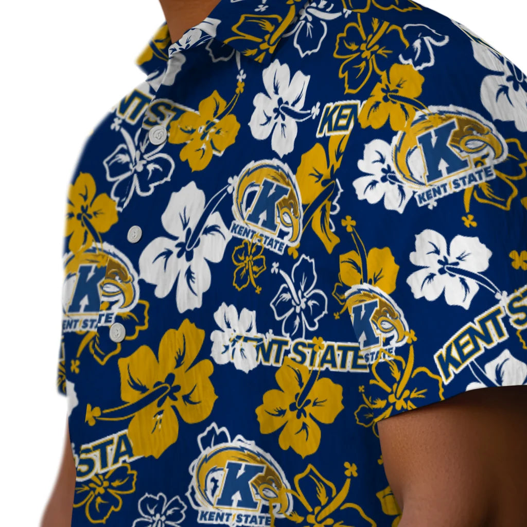 Kent State Golden Flashes Hibiscus Bloom Hawaiian Shirt – Moonbestprint