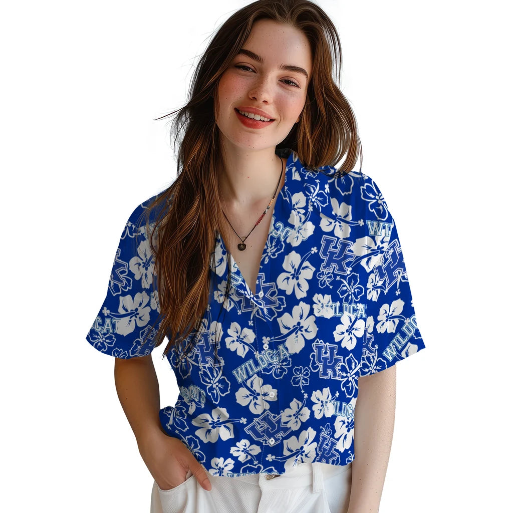 Kentucky Wildcats Hibiscus Bloom Hawaiian Shirt – Moonbestprint