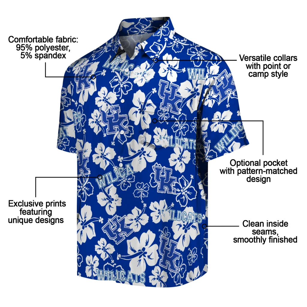 Kentucky Wildcats Hibiscus Bloom Hawaiian Shirt – Moonbestprint