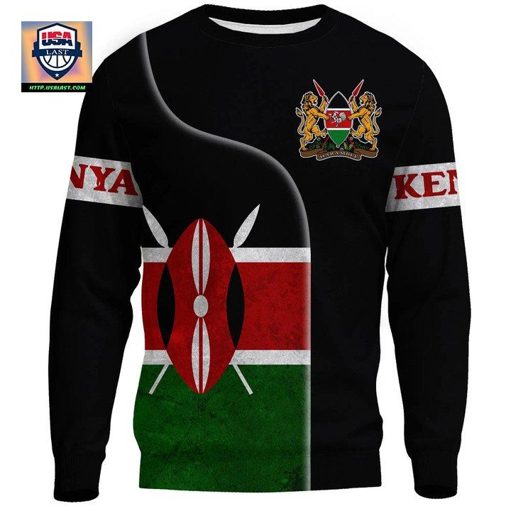 Kenya Flag ? Coat Of Arms Sweater A31 ? Usalast