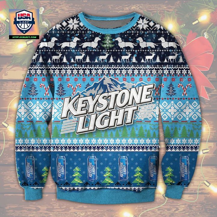 Keystone Light Blue Ugly Christmas Sweater 2022 ? Usalast