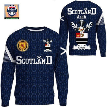 Kibble Family Crest Sweater Scottish Home ? 1991 Style A7 ? Usalast
