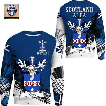 King Scottish Family Crest Scotland Special Sweater A7 ? Usalast