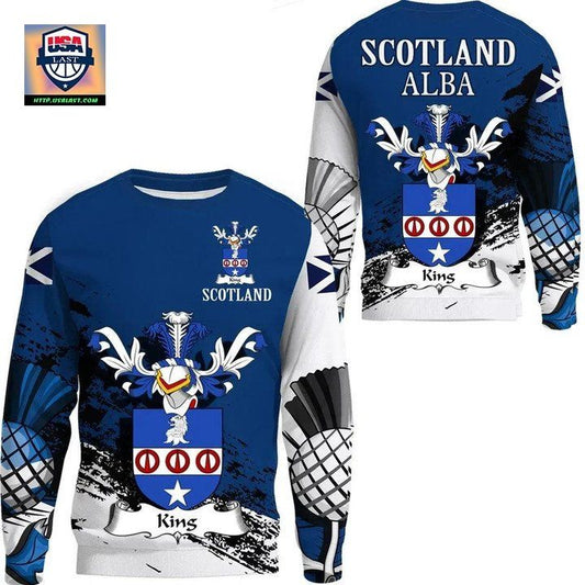 King Scottish Family Crest Scotland Special Sweater A7 ? Usalast