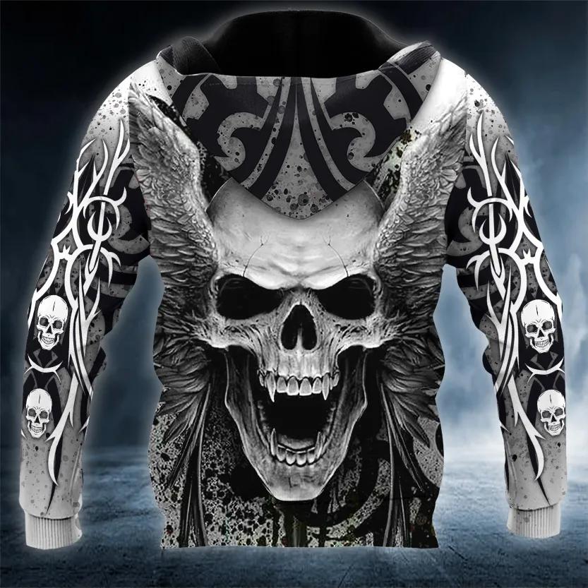 King Skull 3D All Over Print Hoodie -Moonbestprint