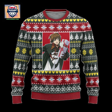 Kira Yamato Anime Ugly Christmas Sweater Custom Gundam Xmas Gift ? Usalast