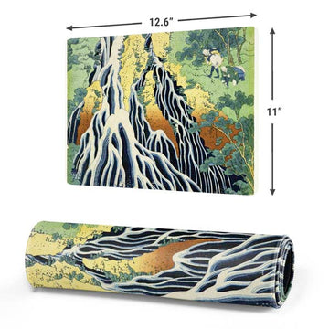 Kirifuri Falls in Kurokawa Mountain by Hokusai Gaming Mouse Pad Moonbestprint