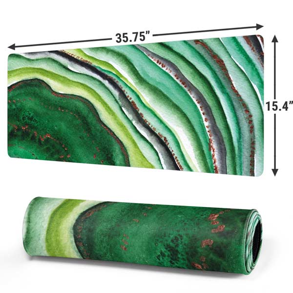 Kiwi Watercolor Geode Gaming Mouse Pad Moonbestprint