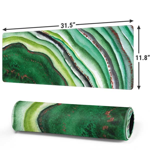Kiwi Watercolor Geode Gaming Mouse Pad Moonbestprint