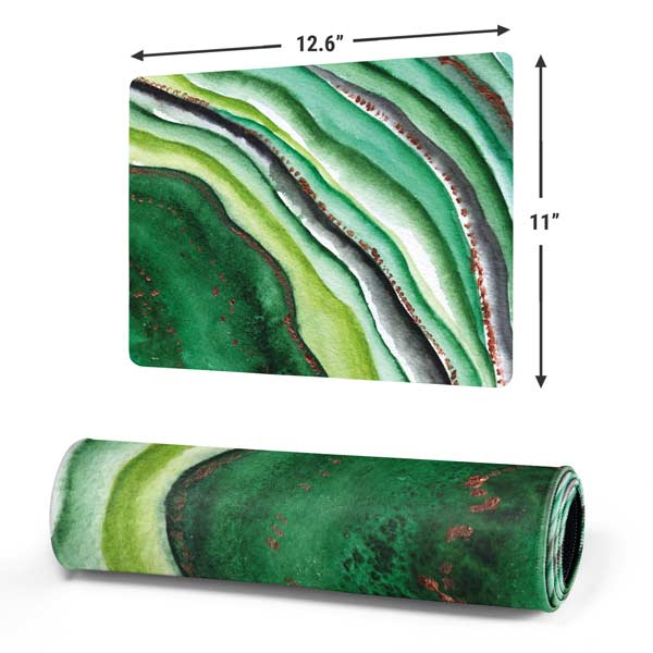 Kiwi Watercolor Geode Gaming Mouse Pad Moonbestprint