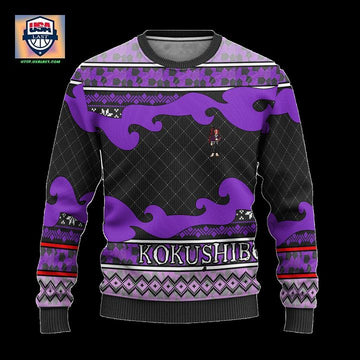 Kokushibo Anime Ugly Christmas Sweater Demon Slayer Chibi Xmas Gift ? Usalast