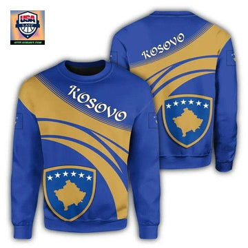 Kosovo Coat Of Arms Sweater Cricket Style J5W ? Usalast