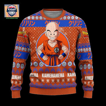 Krillin Anime Ugly Christmas Sweater Dragon Ball Z Xmas Gift ? Usalast