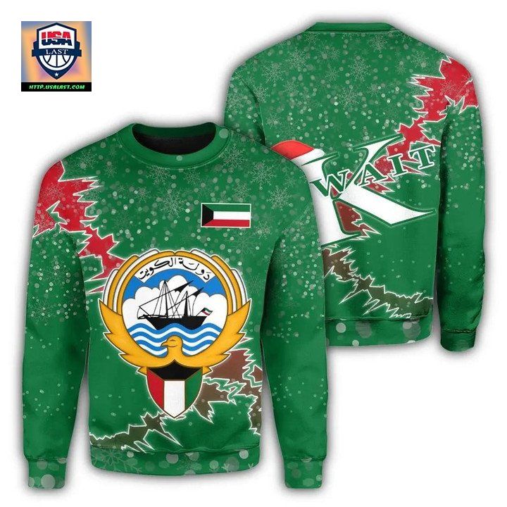 Kuwait Christmas Coat Of Arms Sweater X Style J78 ? Usalast