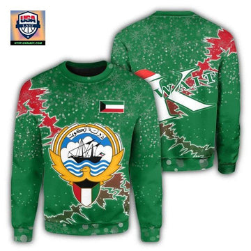 Kuwait Christmas Coat Of Arms Sweater X Style J78 ? Usalast