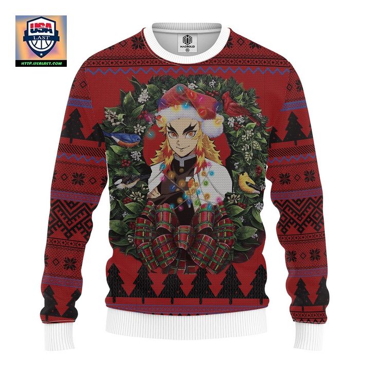 Kyojuro Rengoku Kimetsu No Yaiba Mc Ugly Christmas Sweater Thanksgiving Gift ? Usalast
