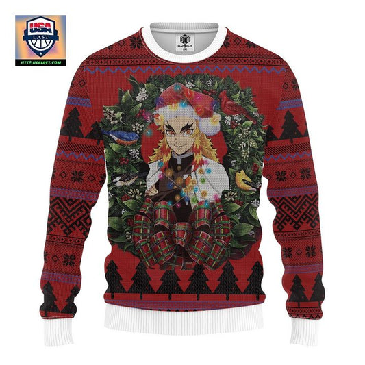 Kyojuro Rengoku Kimetsu No Yaiba Mc Ugly Christmas Sweater Thanksgiving Gift ? Usalast