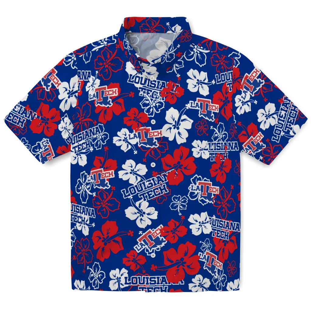 LA Tech Hibiscus Bloom Hawaiian Shirt – Moonbestprint