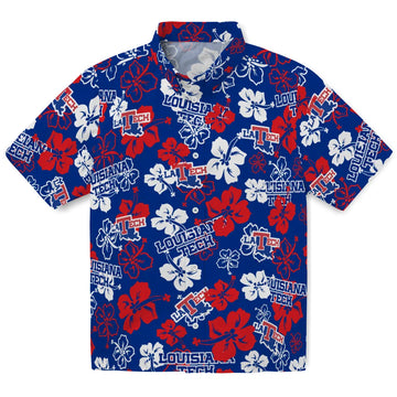 LA Tech Hibiscus Bloom Hawaiian Shirt – Moonbestprint