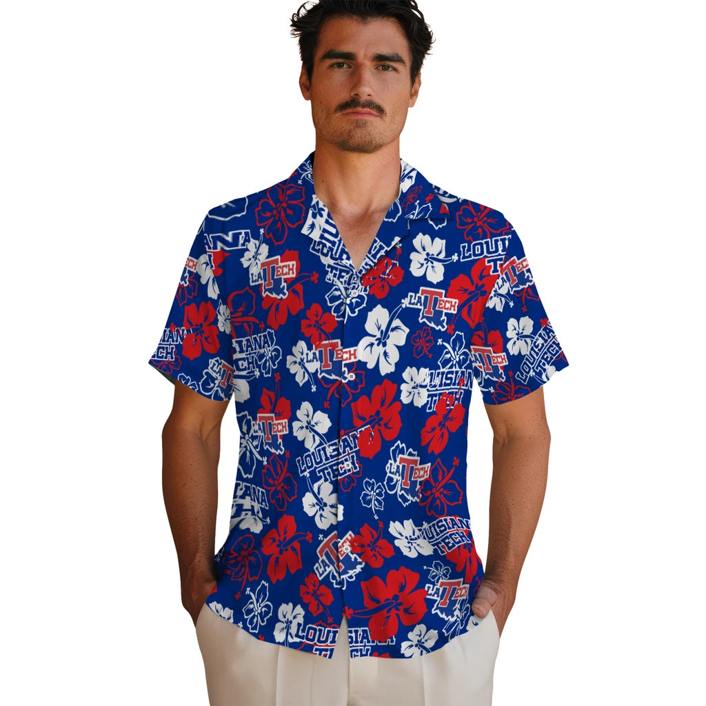 LA Tech Hibiscus Bloom Hawaiian Shirt – Moonbestprint
