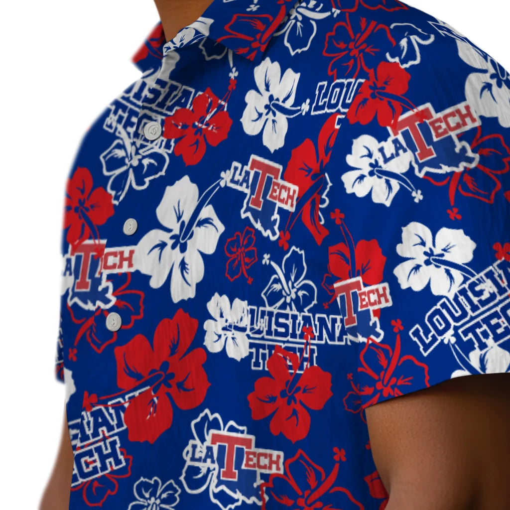 LA Tech Hibiscus Bloom Hawaiian Shirt – Moonbestprint