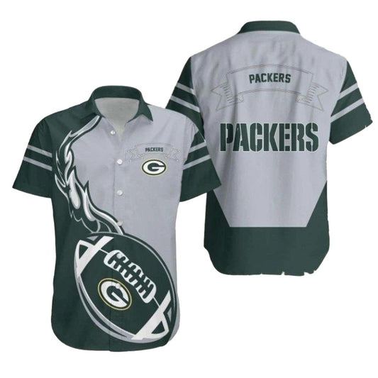 Flame Ball Green Bay Packers Hawaiian Shirt - Moonbestprint