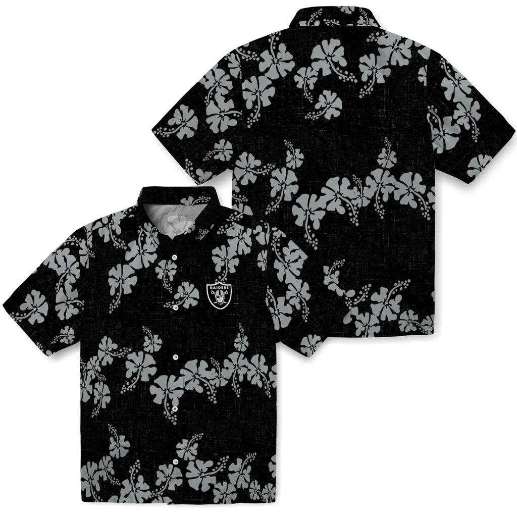 Las Vegas Raiders Hawaiian Shirt - 50th State Flower | Moonbestprint