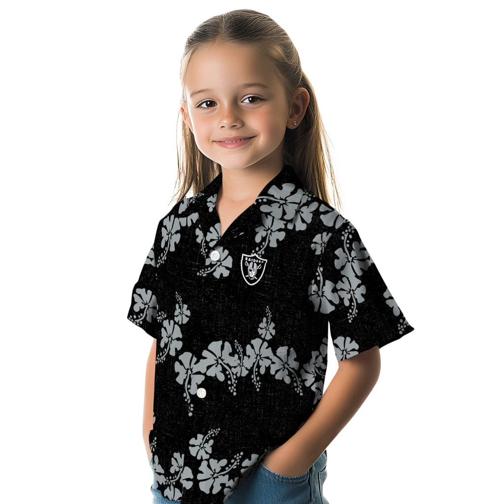 Las Vegas Raiders Hawaiian Shirt - 50th State Flower | Moonbestprint