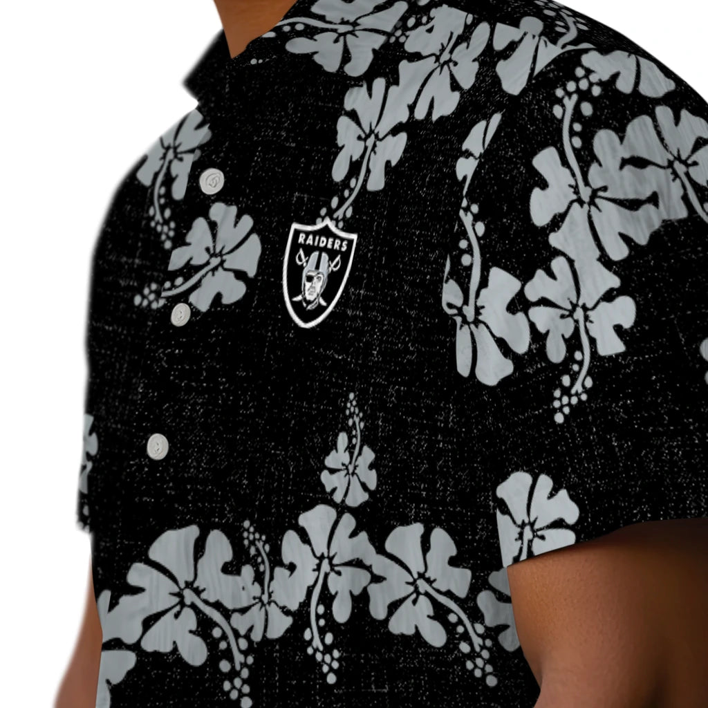Las Vegas Raiders Hawaiian Shirt - 50th State Flower | Moonbestprint