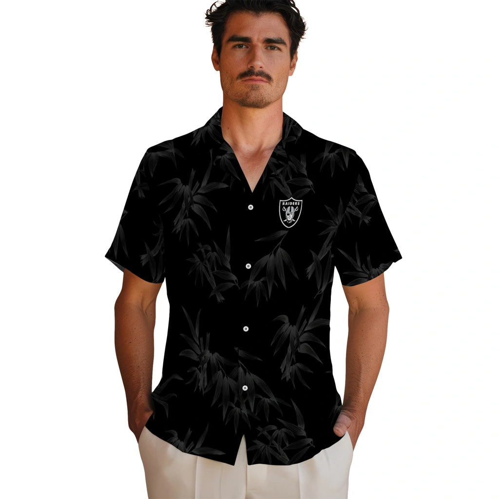 Las Vegas Raiders Hawaiian Shirt - Bamboo Branches | Moonbestprint