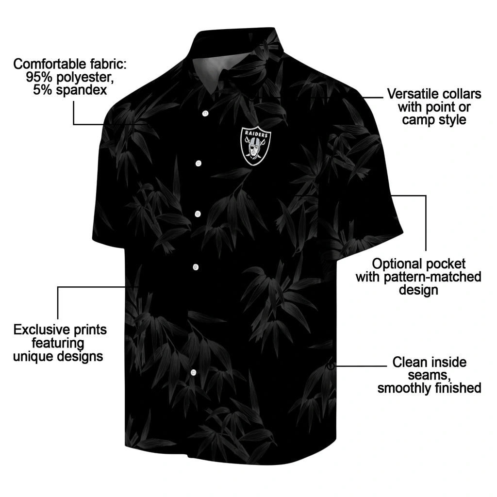 Las Vegas Raiders Hawaiian Shirt - Bamboo Branches | Moonbestprint