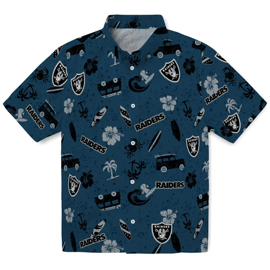 Las Vegas Raiders Hawaiian Shirt - Beach Vibe | Moonbestprint