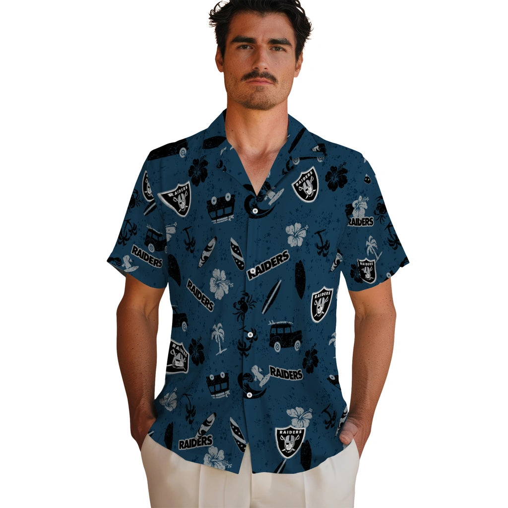 Las Vegas Raiders Hawaiian Shirt - Beach Vibe | Moonbestprint