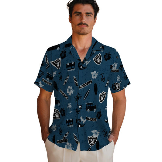 Las Vegas Raiders Hawaiian Shirt - Beach Vibe | Moonbestprint