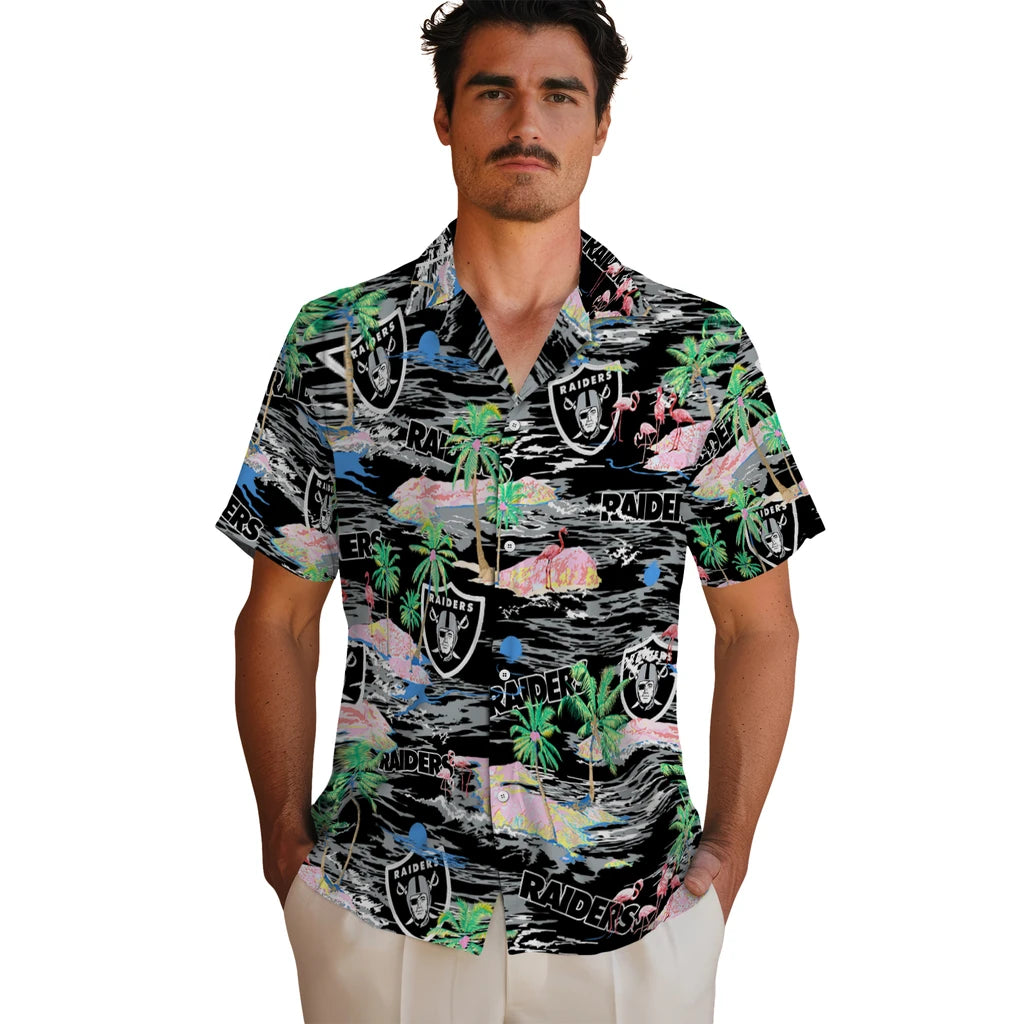 Las Vegas Raiders Flamingo Retreat 2026 Hawaiian Shirt – Moonbestprint