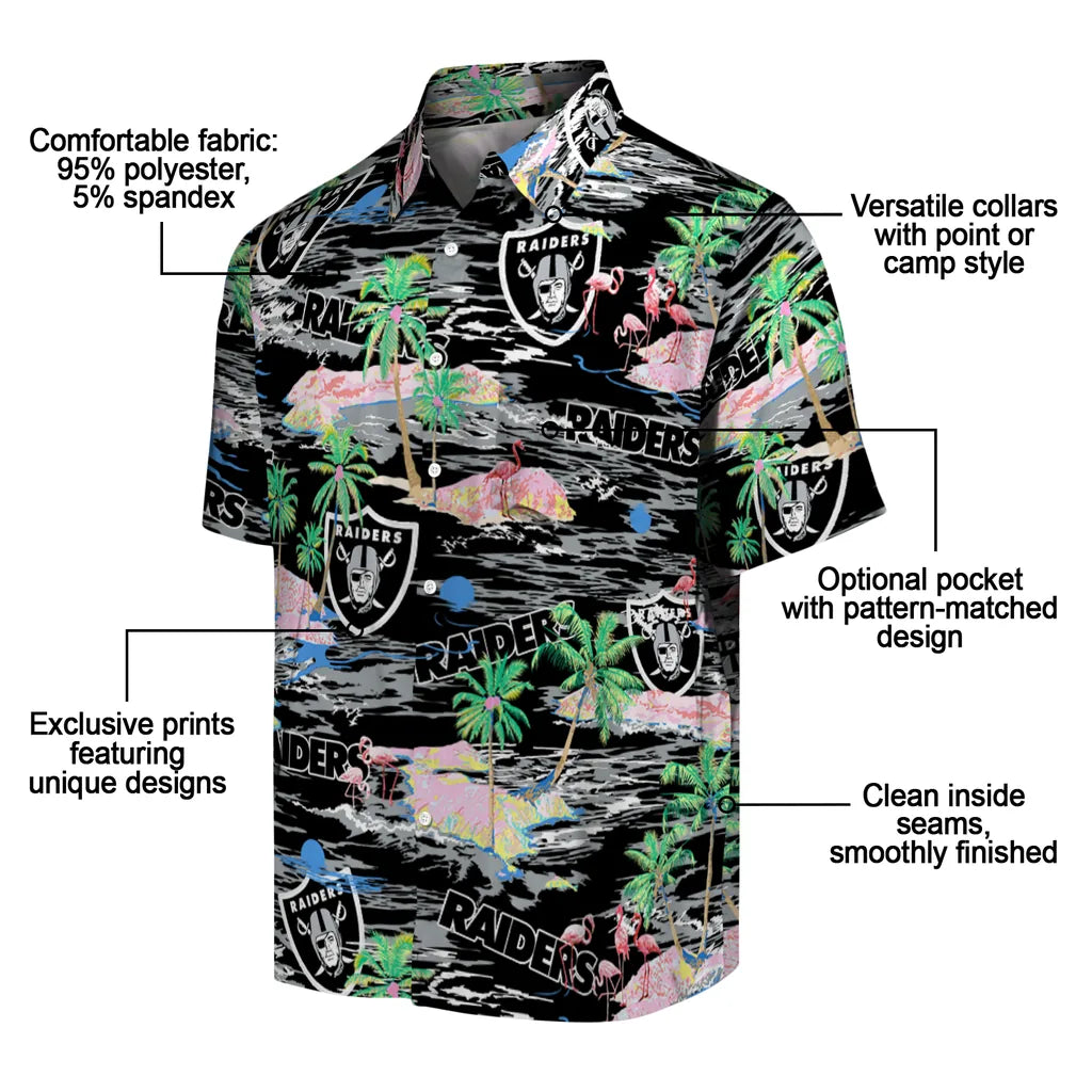 Las Vegas Raiders Flamingo Retreat 2026 Hawaiian Shirt – Moonbestprint