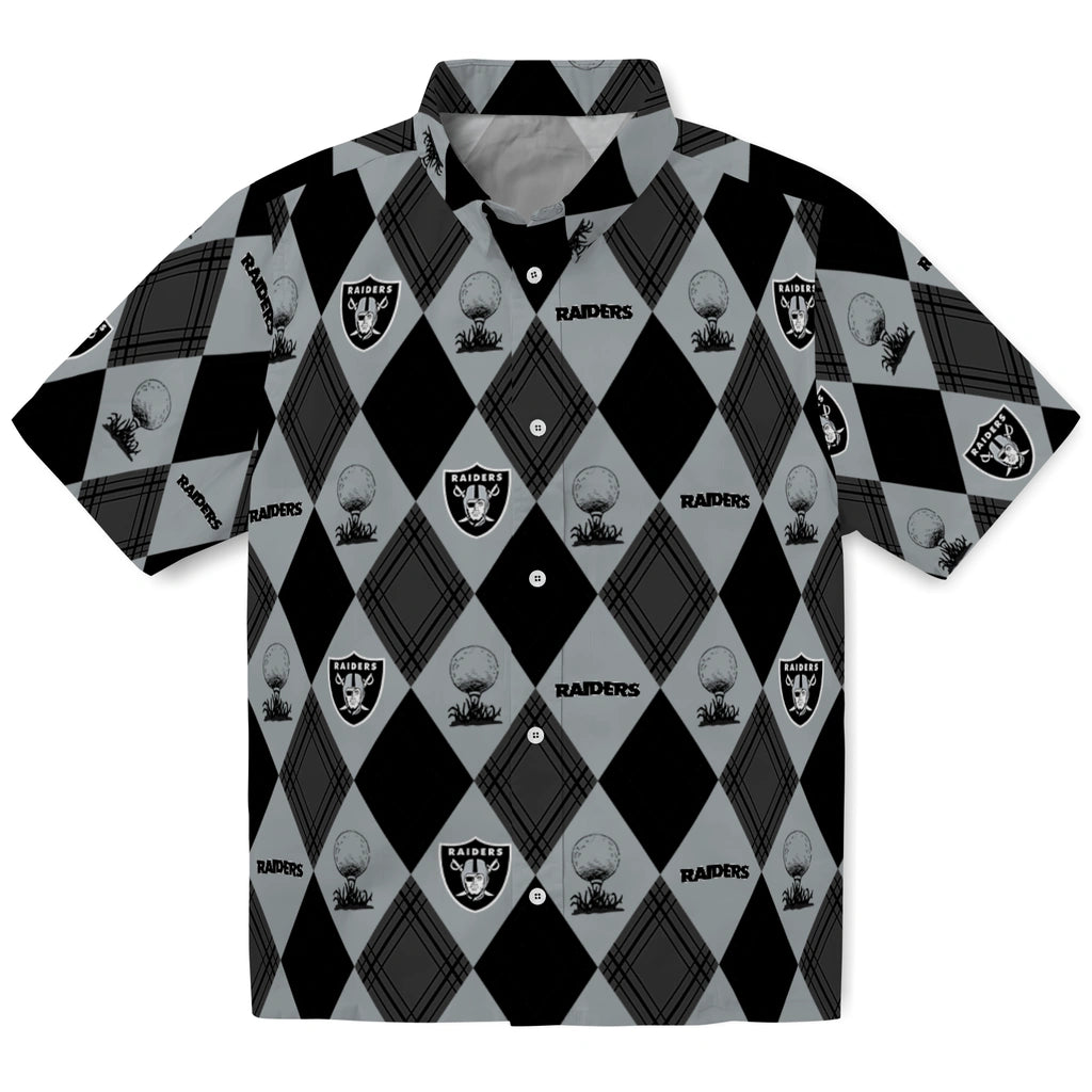 Las Vegas Raiders Hawaiian Shirt - Golfing Plaid | Moonbestprint