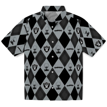 Las Vegas Raiders Hawaiian Shirt - Golfing Plaid | Moonbestprint