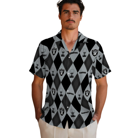Las Vegas Raiders Hawaiian Shirt - Golfing Plaid | Moonbestprint