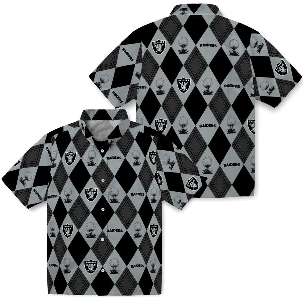 Las Vegas Raiders Hawaiian Shirt - Golfing Plaid | Moonbestprint