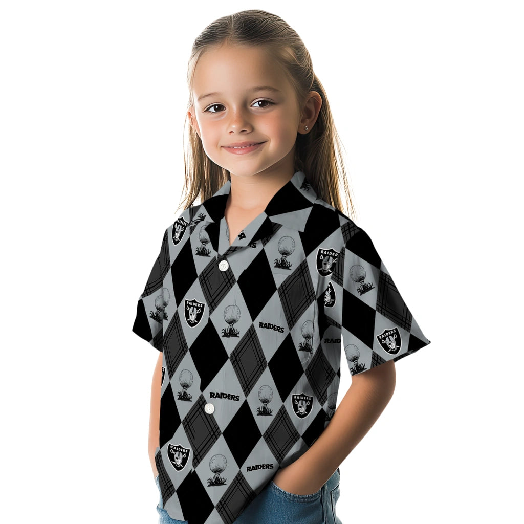 Las Vegas Raiders Hawaiian Shirt - Golfing Plaid | Moonbestprint