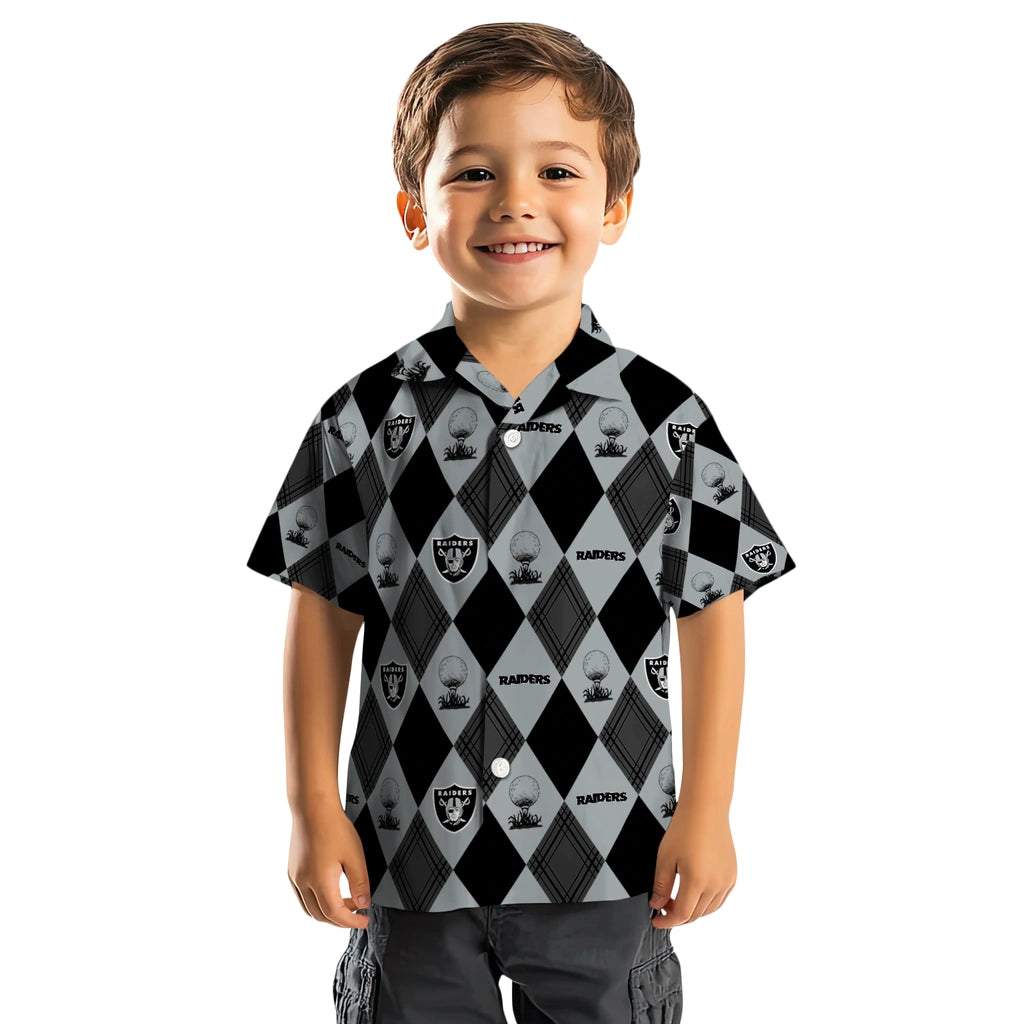 Las Vegas Raiders Hawaiian Shirt - Golfing Plaid | Moonbestprint
