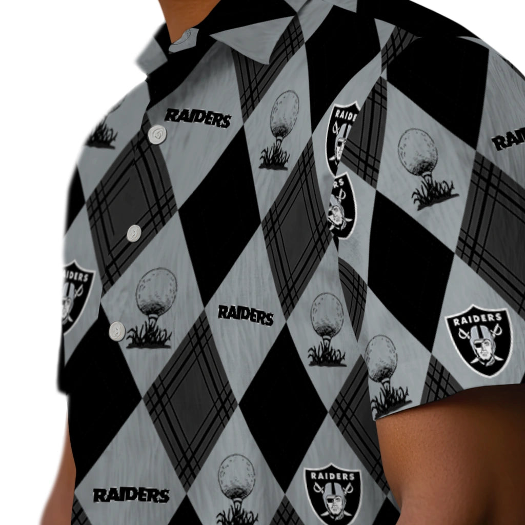 Las Vegas Raiders Hawaiian Shirt - Golfing Plaid | Moonbestprint